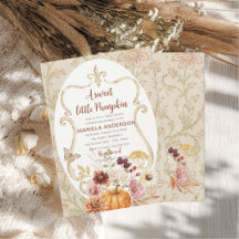 Elegant Watercolor A sweet little pumpkin boho Ba