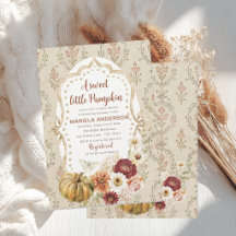 Elegant Watercolor A sweet little pumpkin boho Ba