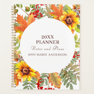Elegant Watercolor Autumn Floral  Planner