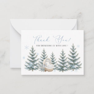 Elegant Watercolor baby it is cold outside Baby sh Card