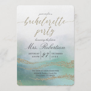 Elegant Watercolor Bachelorette Party Invitation