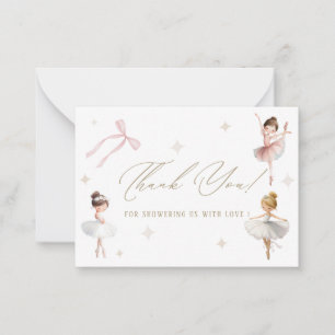 Elegant Watercolor  Ballerina birthday Party tutu  Card