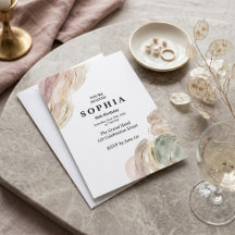 Elegant Watercolor Birthday Invitation | Abstract