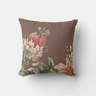 Elegant Watercolor Blooming Floral Cushion