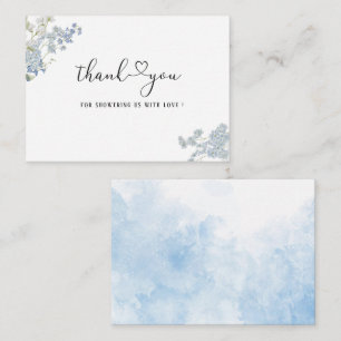 Elegant Watercolor Blue Floral   Baby shower Card