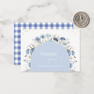 Elegant Watercolor blue flowers baby shower Card