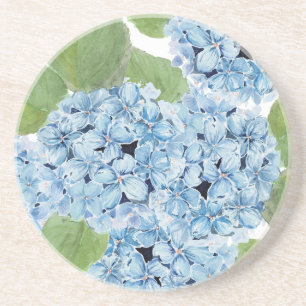 Elegant Watercolor Blue Hydrangea Coaster