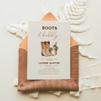 Elegant Watercolor Boots & Bubbly Bridal Shower