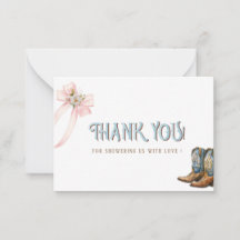 Elegant Watercolor Boots or Bows  Baby shower