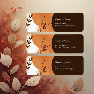 Elegant Watercolor Botanical Art Return Address Label