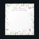 Elegant Watercolor Botanical Personalised Desk Notepad<br><div class="desc">Elegant personalised "from the desk of" notepad.</div>
