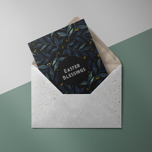 Elegant watercolor branches Easter Postcard (Creator Uploaded)