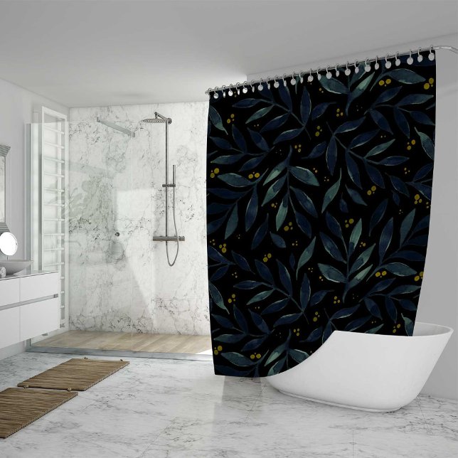 Elegant watercolor branches shower curtain (Creator Uploaded)