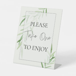 Elegant Watercolor Bridal Shower Party Favours Sig Pedestal Sign