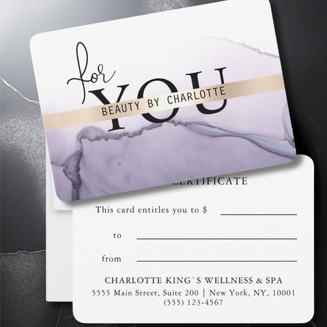  Elegant Watercolor Business Gift Certificate  (Elegant Watercolor Gift Certificate | Modern Pink)