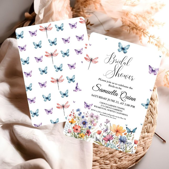 Elegant Watercolor Butterflies Bridal Shower Invitation (Creator Uploaded)