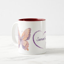 Elegant Watercolor Butterfly Personalised Name