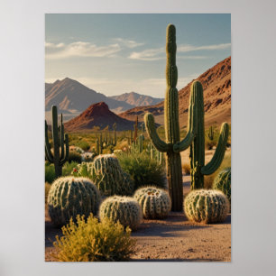 Elegant Watercolor CACTUS Poster