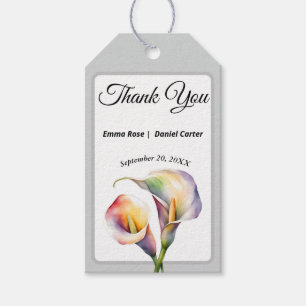 Elegant Watercolor Calla Lilies Romantic Floral Gift Tags
