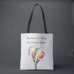 Elegant Watercolor Calla Lilies Romantic Floral Tote Bag<br><div class="desc">This elegant RSVP card features watercolor calla lilies and classic typography in a minimal, romantic layout. Perfect for weddings in 2025, this timeless design announces your special day with warmth and style. Ideal for garden weddings, formal events, or floral themes. Customise with your names and date for a lasting impression....</div>