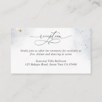 Elegant Watercolor Celestial Wedding Reception