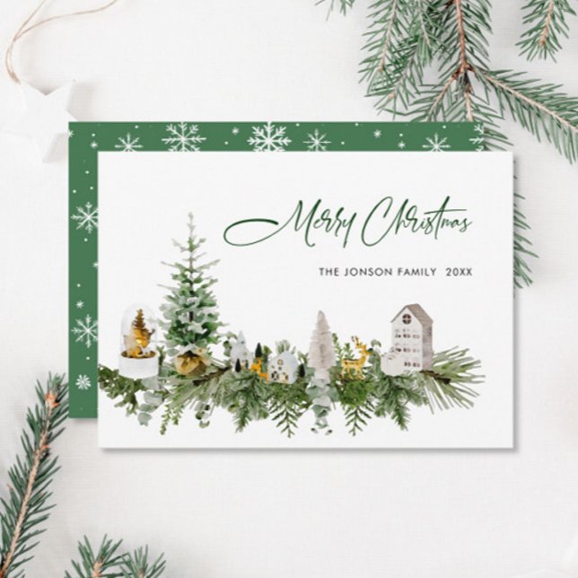 Elegant Watercolor Christmas Composition Greeting Holiday Card (Creator Uploaded)