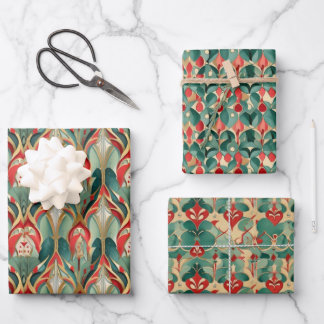  Elegant Watercolor Christmas Delight Wrapping Paper Sheet