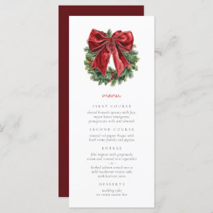Elegant Watercolor Christmas Festive Menu