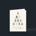 Elegant Watercolor Christmas Pine Trees Non Photo Holiday Card<br><div class="desc">Elegant Watercolor Christmas Pine Trees Non Photo Holiday Card</div>