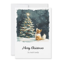 Elegant Watercolor Christmas Tree Non-Photo