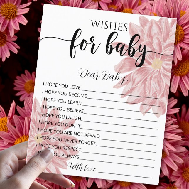 Elegant Watercolor Chrysanthemum Wishes for Baby (Creator Uploaded)