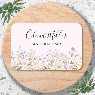 Elegant Watercolor Colourful Flower Garden Floral Name Tag