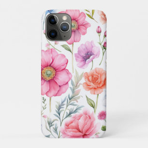Elegant Watercolor Colourful Flowers Flora Patter iPhone 11 Pro Case