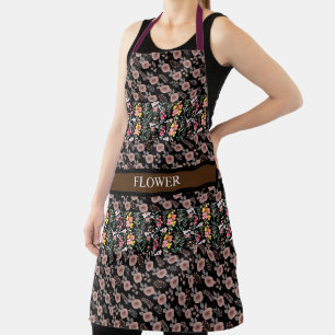 Elegant Watercolor Customise Flower Apron