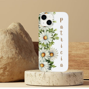 Elegant Watercolor Daisy Flowers iPhone 14 Case