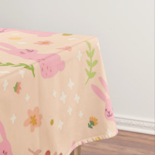 Elegant Watercolor Easter Pattern   Tablecloth