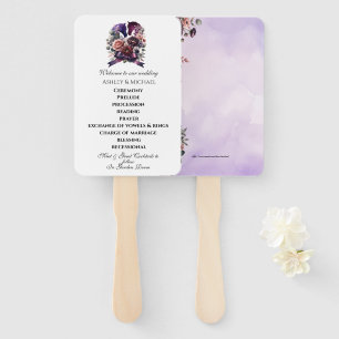 Elegant Watercolor Equestrian Wedding Hand Fan