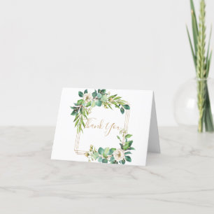 Elegant Watercolor Eucalyptus and Roses Card