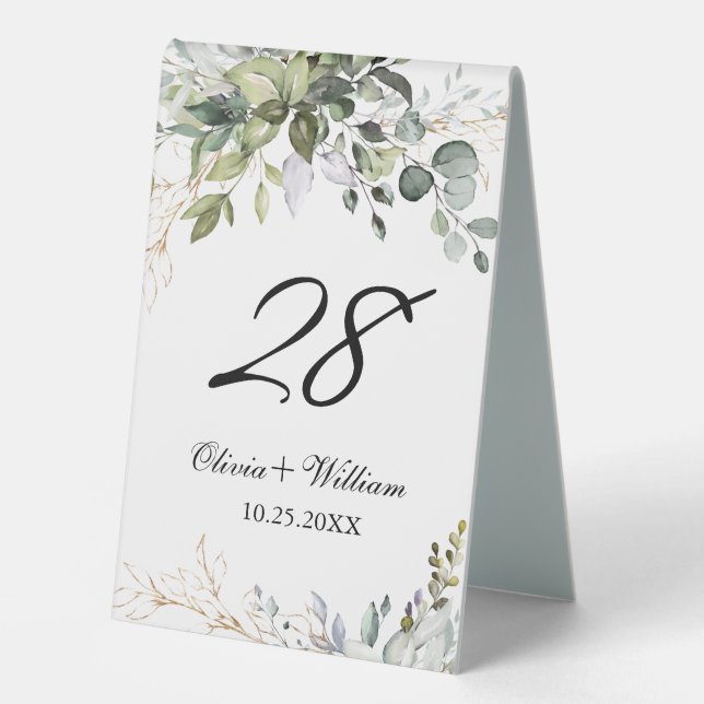 Elegant Watercolor Eucalyptus Greenery (Front)