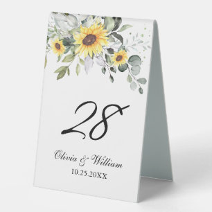 Elegant Watercolor Eucalyptus Sunflowers