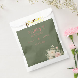Elegant Watercolor Eucalyptus Wedding Favour Bag