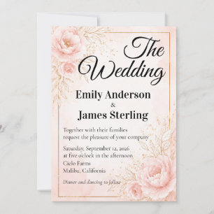 Elegant Watercolor Eucalyptus Wedding Invitation