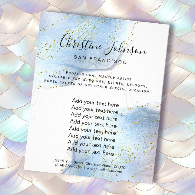 elegant watercolor faux glitter flyer (Creator Uploaded)