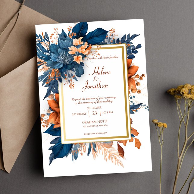 Elegant Watercolor Floral Boho Garden Wedding Invitation (Elegant Watercolor Floral Boho Garden Wedding Invitation)