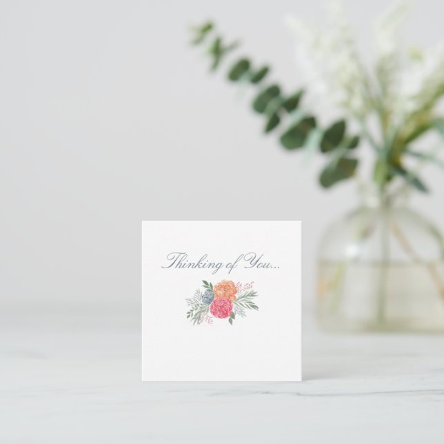 Elegant Watercolor Floral Bouquet Card (Standing Front)