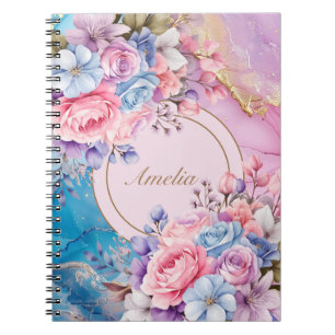 Elegant Watercolor Floral Bouquet Notebook