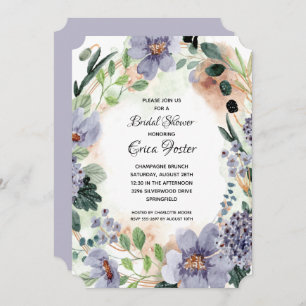 Elegant Watercolor Floral Bridal Shower Invitation