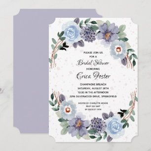 Elegant Watercolor Floral Bridal Shower Invitation