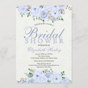 Elegant Watercolor Floral Bridal Shower Invitation