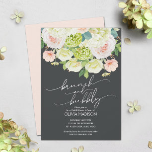 Elegant Watercolor Floral Bridal Shower Invitation